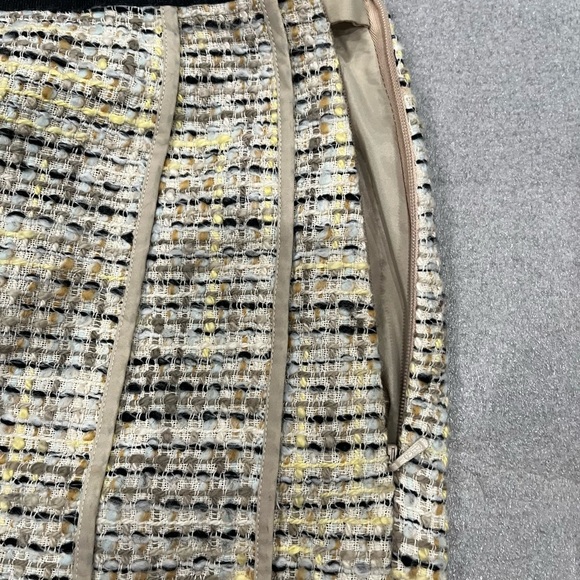 [12]Etcetera Tweed Cotton Blend Knee Panel Pencil Skirt Career - Picture 4 of 5